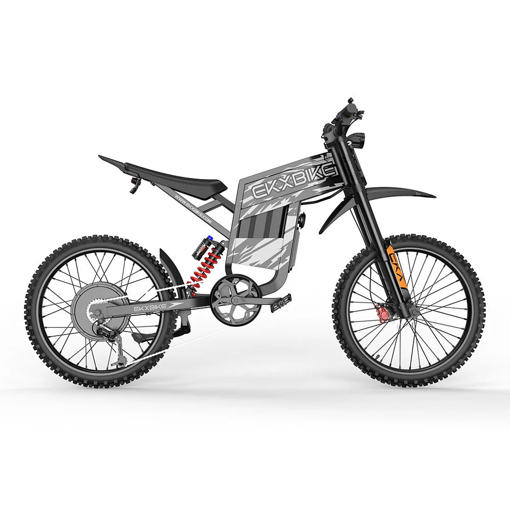 E-bike with 'EKX BIKE' branding on a white background