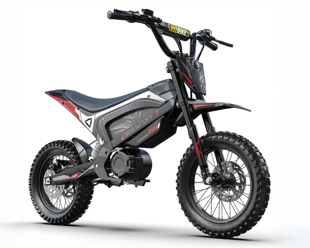 Small electric bike on a white background