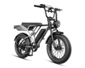 Black electric bike on a white background