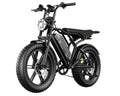 Black electric bike on a white background